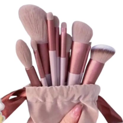 Beautious 13 Pcs Makeup Brush Set Soft hair Loose Powder Eyeshadow Concealer Contour Eyeliner brush Foundation Beauty Cosmetic tools GQIYIBBEI Official Store
