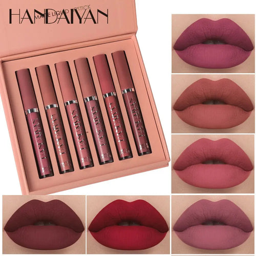 6 Pcs Matte Liquid Lipsticks DENESY Cosmetics Store
