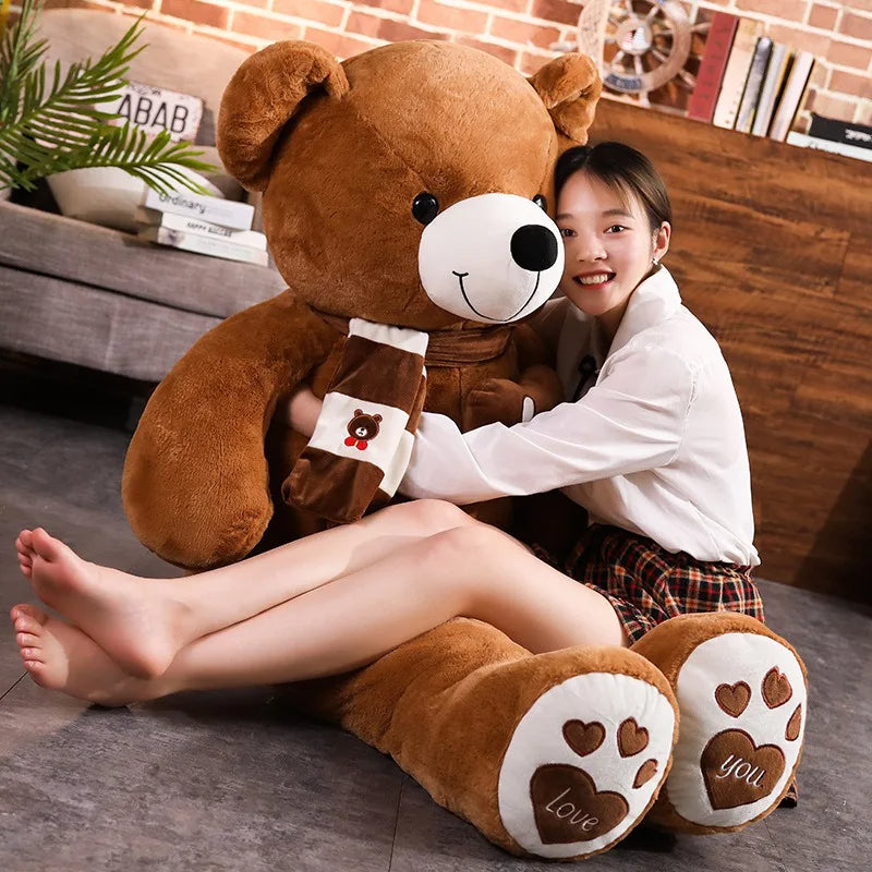 High Quality 4 Colors Teddy Bear With Scarf Stuffed Animals Bear Plush Toys Doll Pillow Kids Lovers Birthday Baby Gift Stone's Store