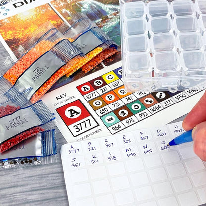 Artskills Mountain Sunset Diamond Painting Kit on Stretched Canvas 21" X 14" - Complete Professional Diamond Art Set W/ Storage and Accessories