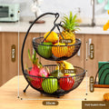 Nordic Portable Fruit Basket Double-layer Snack Storage Rack Detachable