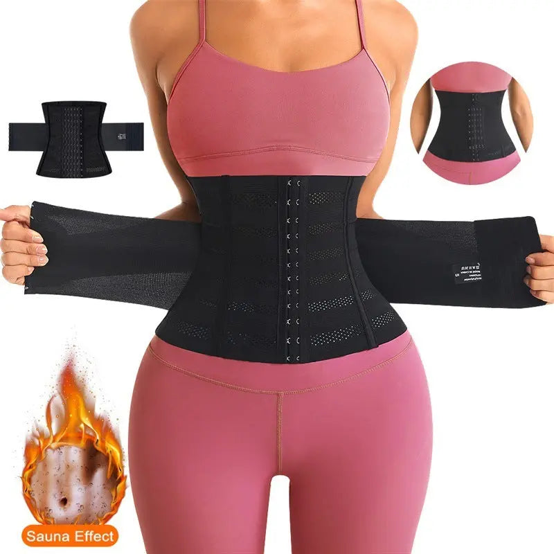 High Elastic Belly Band Men And Women Sports Fitness Tummy Slimming Shaping Postpartum Body Mesh Breathable Waistband Women MISTHIN Official Store