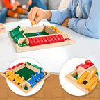 2-In-1 Wooden Dice Game Board, Family Party Fun Board Game, Multi-Color Chessboard Number Game, Ideal for Family Gatherings