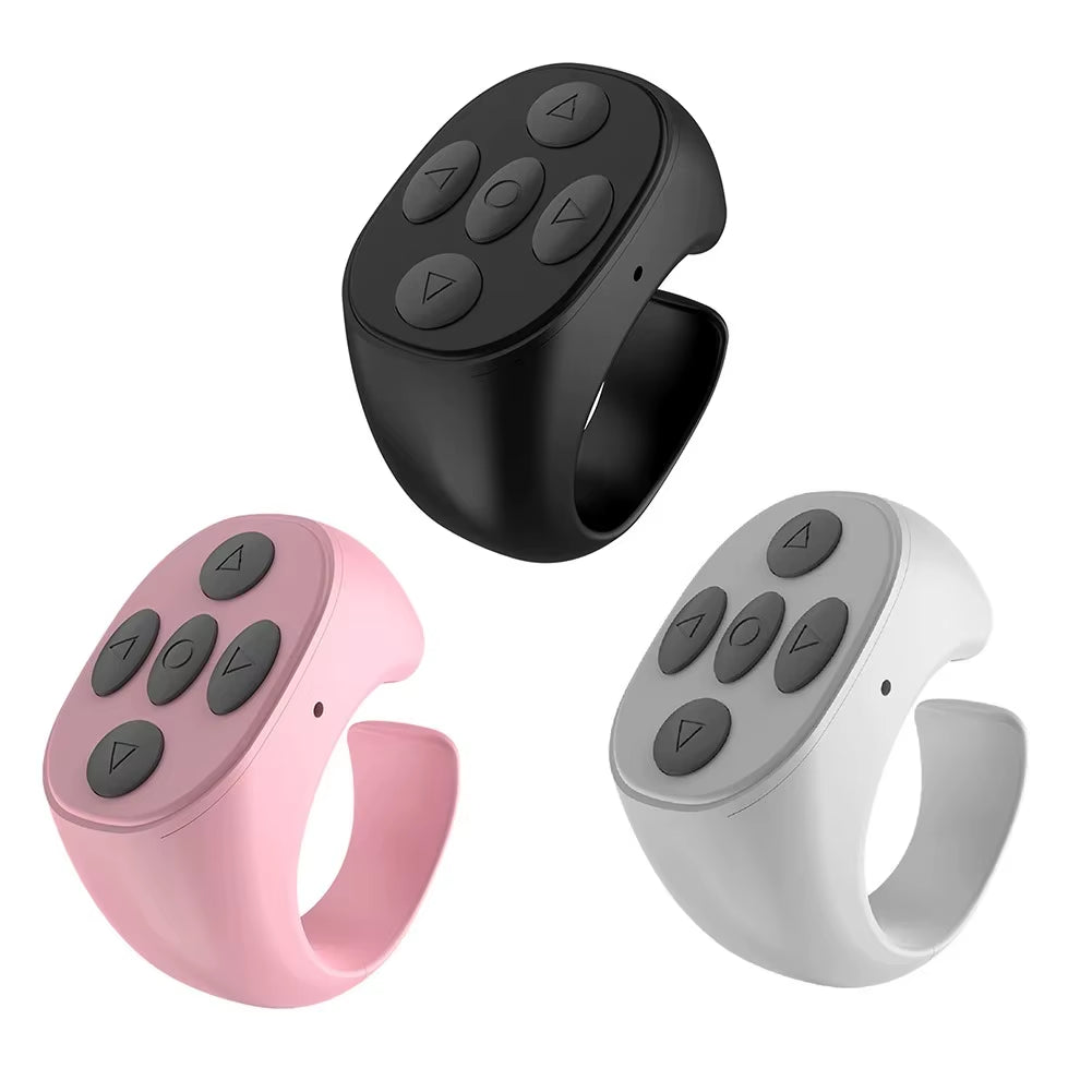 For Tiktok Ring Bluetooth Remote Control Fingertip Selfie Video Controller Automatic Page Turner Browsing for Mobile Phone