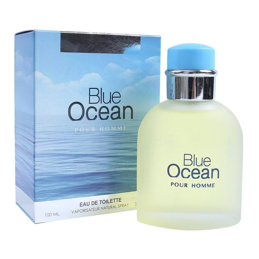 Blue Ocean Pour Homme Eau De Toilette Natural Spray Cologne for Men - 100Ml/3.4Fl.Oz.