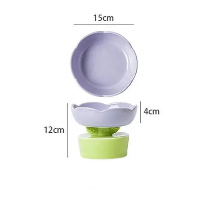 2023 Cute Pet Bowl Pet Items Creative Flower-shaped Bowl Cat Food Bowl
