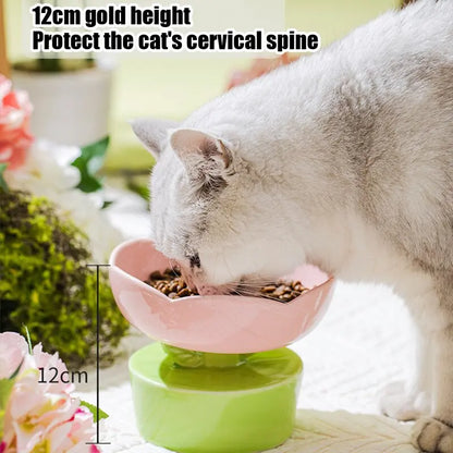 2023 Cute Pet Bowl Pet Items Creative Flower-shaped Bowl Cat Food Bowl