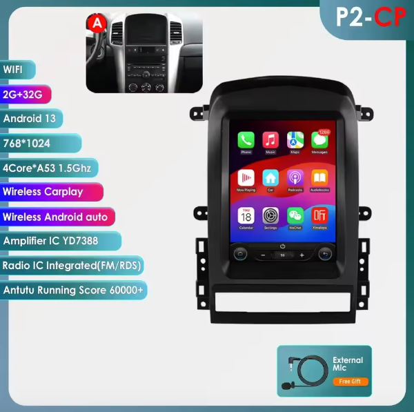 Chevrolet Captiva Sport 2006 - 2012 Multimedia Hizpo Auto Radio Global Store