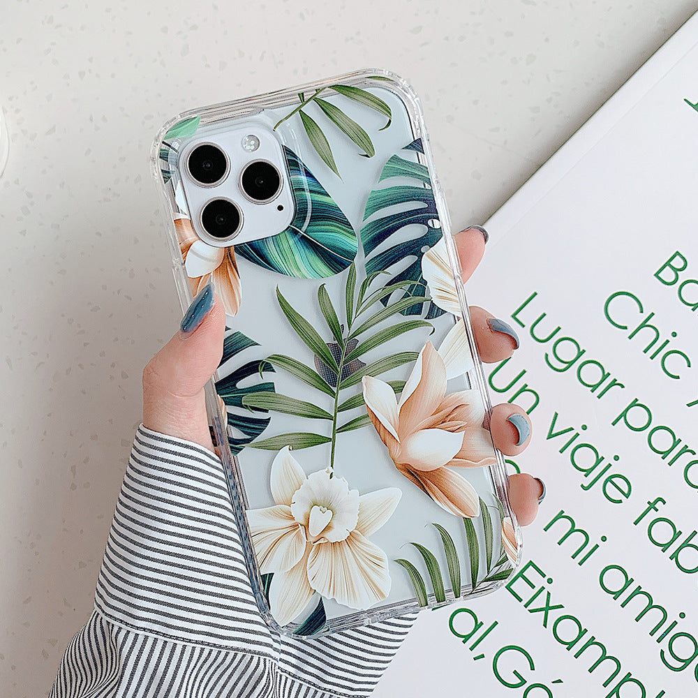 Banana Leaf Watercolor Flowers Are Suitable For Protecting Mobile Phone Cases CJDropshipping