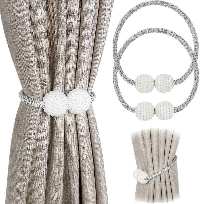 Magnetic Curtain Tiebacks 2 Pack,Classic European Curtain Holdbacks for Drapes,Used for Home and Office Decoration