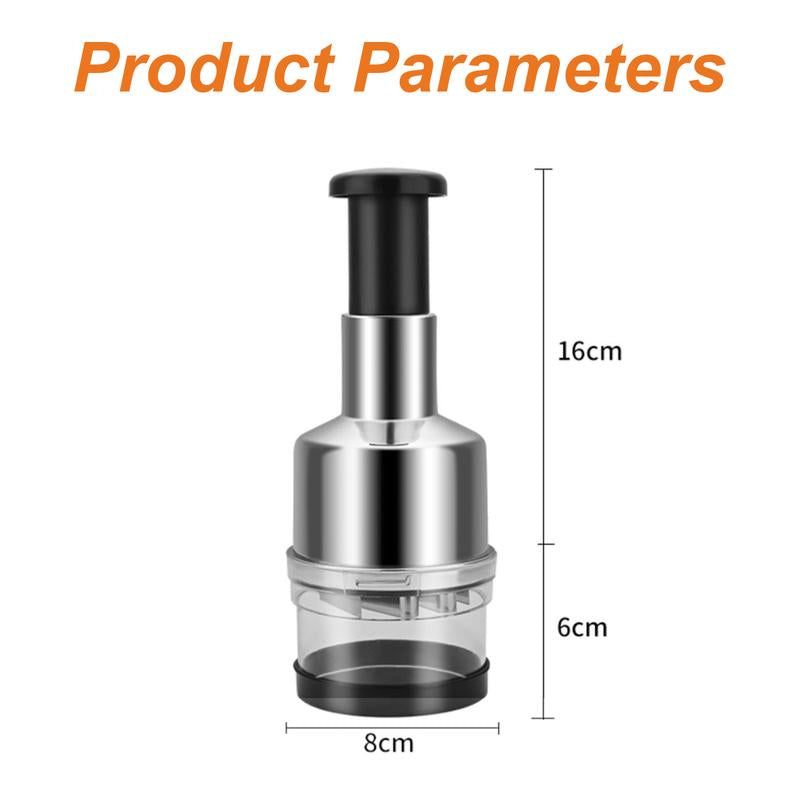 Food Chopper, Handheld Veggie Chopper for Vegetable, Onion, Garlic, Nut, Hand Vegetable Cutter, Easy to Clean Manual Hand Vegetable Chopper Dicer, Stainless Steel Blade