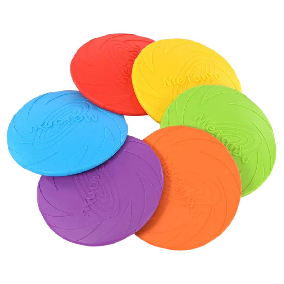 Durable Silicone Flying Disc for Dogs - Interactive Outdoor Fun!