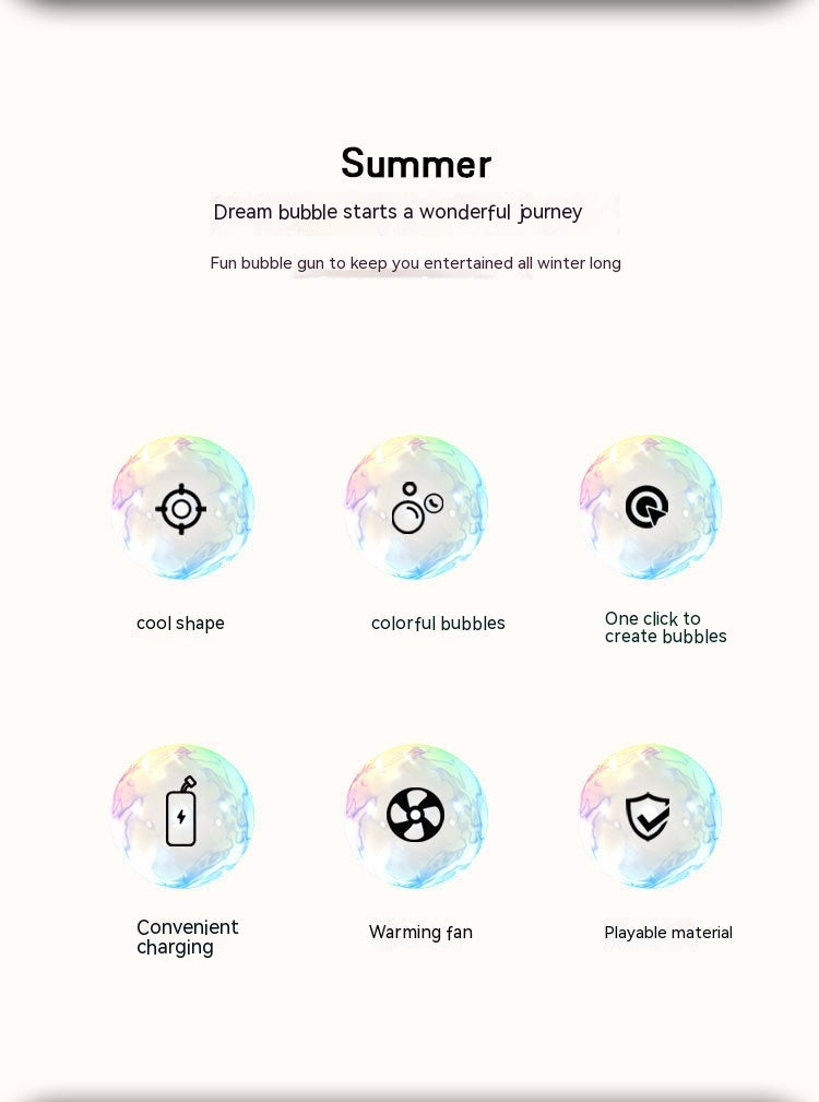 Bubble Machine 68-hole Large Size Children's Birthday Gifts CJDropshipping