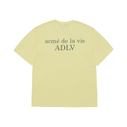 ADLV BASIC LOGO SEASON3 SHORT SLEEVE T-SHIRT LIGHT YELLOW Inkfusion Store