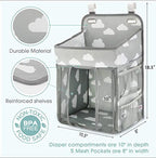Portable Baby Crib Organizer Bed Hanging Bag Maroon Asteria