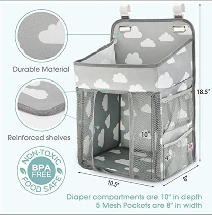 Portable Baby Crib Organizer Bed Hanging Bag Maroon Asteria
