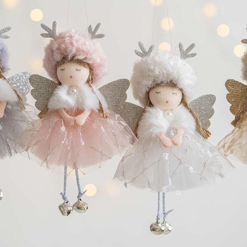 Girl With Plush Deer Antlers Christmas Tree Ornament Shop1104342847 Store