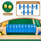 2-In-1 Wooden Dice Game Board, Family Party Fun Board Game, Multi-Color Chessboard Number Game, Ideal for Family Gatherings