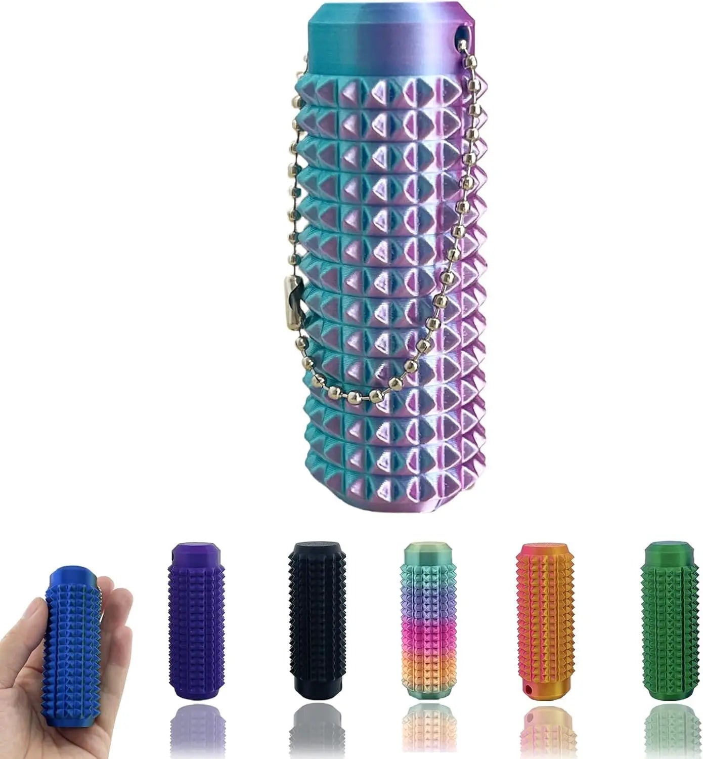 Little Ouchies: Spiky Stress Relief Toy, 3D Printed Key Pendant for Anxiety & Novelty Gift