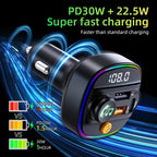 C1 Car Mp3 Player - Bluetooth 5.3 FM Transmitter Handsfree Car AUX Radio Modulator Broly Auto Essentials Store
