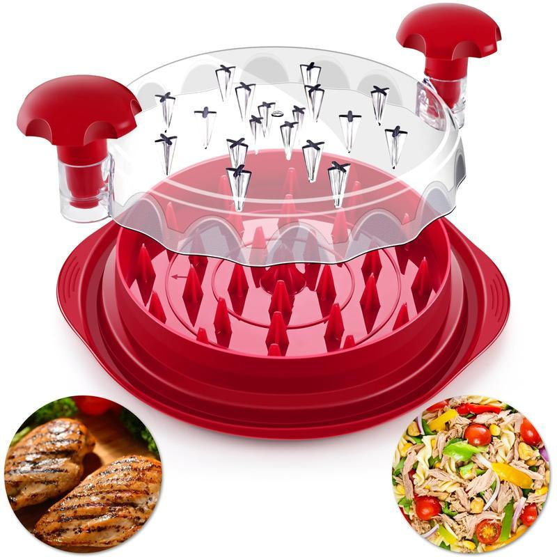 2025 Upgraded Chicken Shredder Tool Twist, Visible Meat Shredder Machine for Chicken Breast Beef Pork, No-Slip Strip & Ergonomic Handle, BPA Free