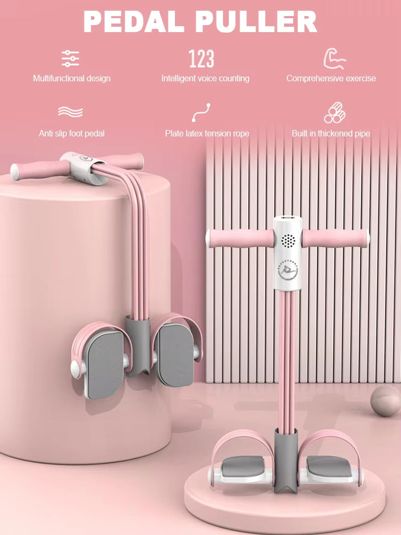 Resistance Bands 4/6-Tube Yoga Pedal Puller Resistance Band Elastic Pull Rope Fitness Equipment for Abdomen Waist Arm Training