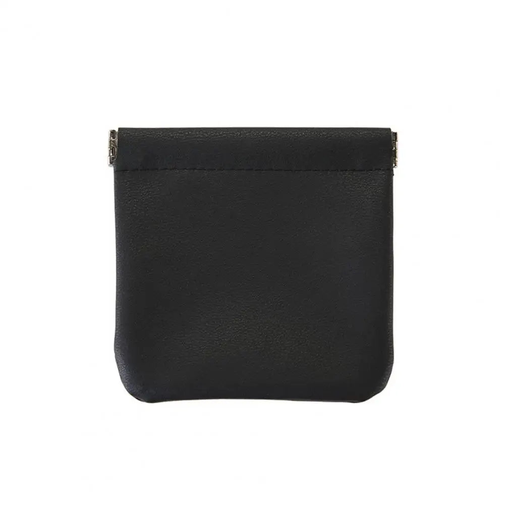Small Storage Bag Automatic Closing Lipstick Pouch Leather Makeup Pouch Portable Coins Keys Cable Earphone Jewelry Organizer Bag