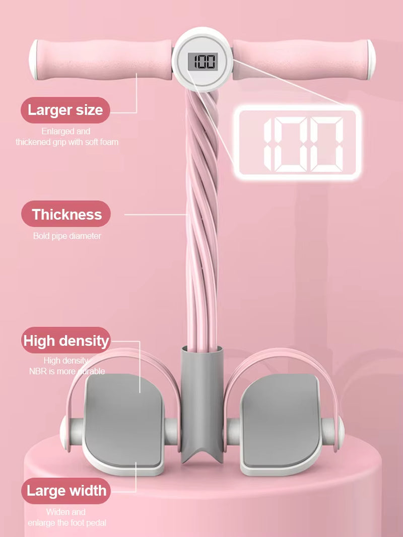 Resistance Bands 4/6-Tube Yoga Pedal Puller Resistance Band Elastic Pull Rope Fitness Equipment for Abdomen Waist Arm Training