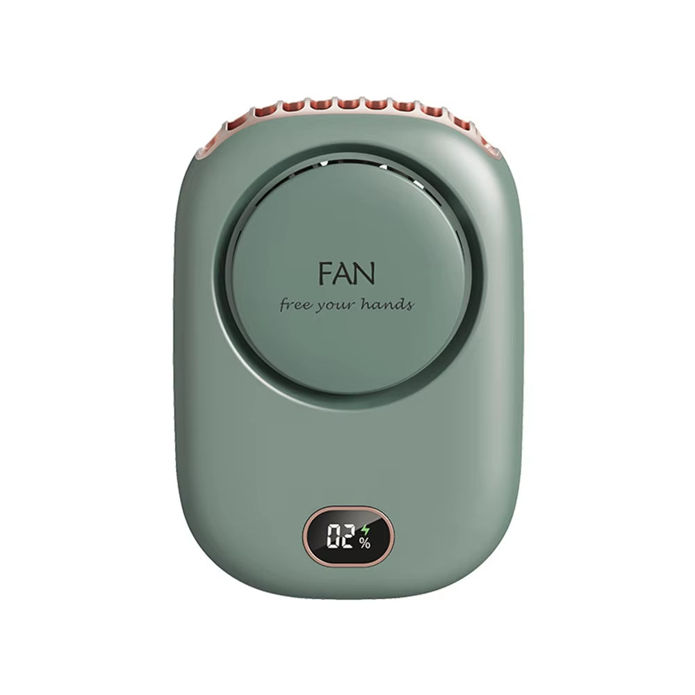 Portable Lazy Hanging Neck Fan Mini Cooling Fans Bladeless USB Rechargeable Sports Cooling Fan for Outdoor Sports Travel