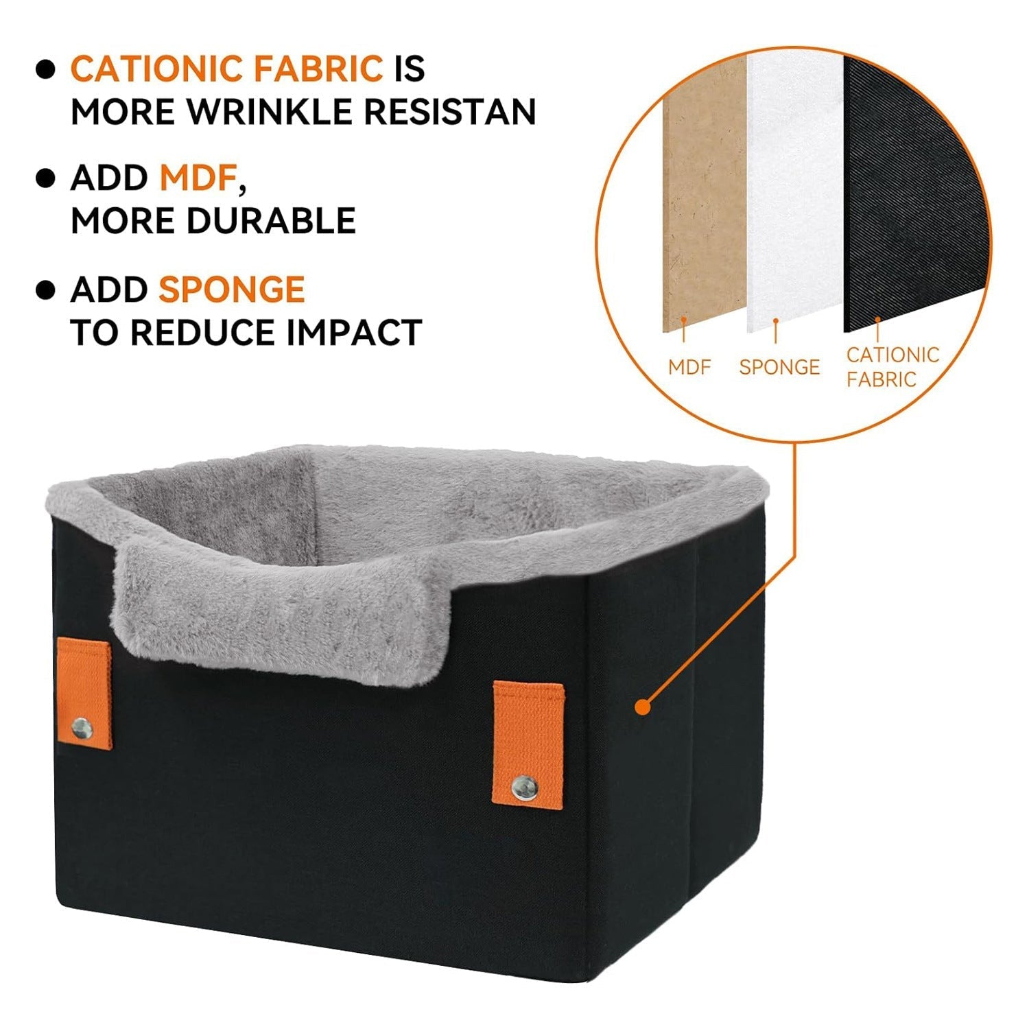 Portable Small Dog Car Booster Seat For Car With Clip-On Safety Leash Perfect For Small Pets Yvictory Store