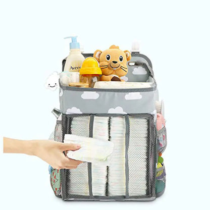 Portable Baby Crib Organizer Bed Hanging Bag Maroon Asteria