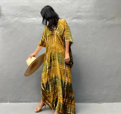 Women'S Beach Kaftan Dresses Half Sleeve Caftan Swimsuit plus Size Bathing Suit Cover Ups