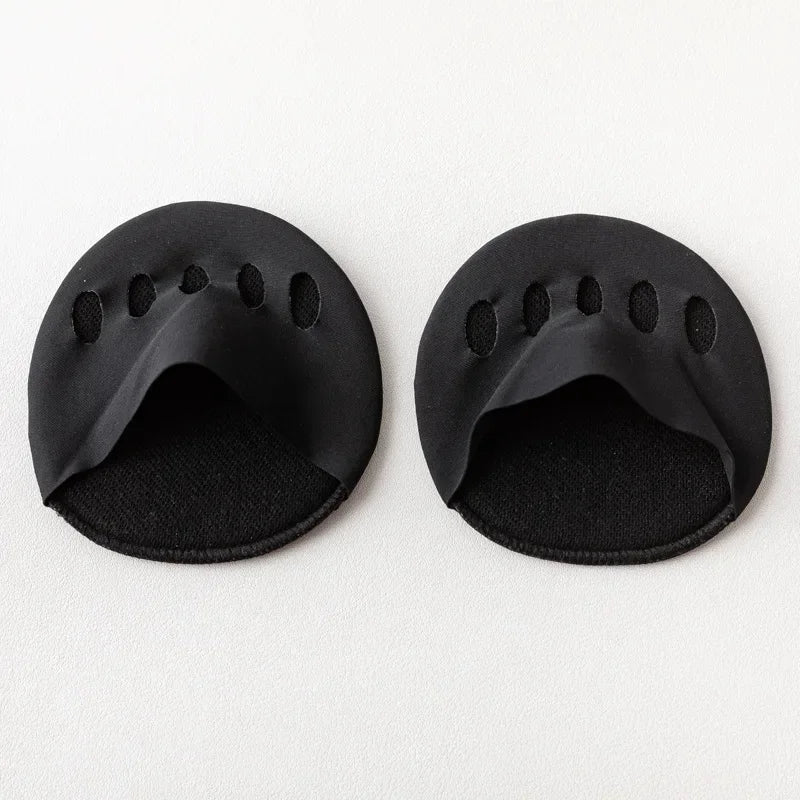 Forefoot Pads for Women High Heels Insoles for Feet Pain Care Five Toes Thin Breathable Ice Silk Invisible Socks Inserts 1Pair