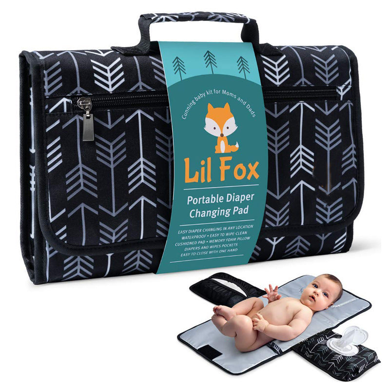 Oxford Black Portable Baby Changing Pad Appletree Kids Store