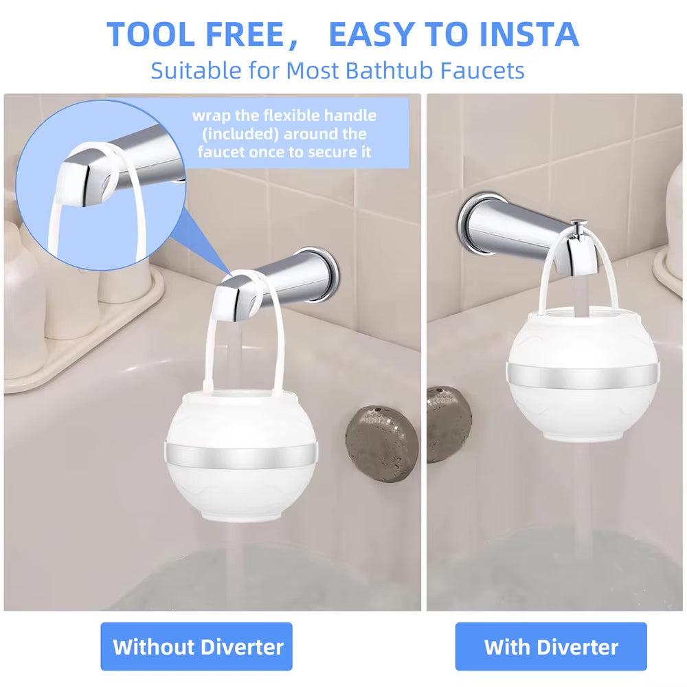 8-Layer Bath Ball Filter Faucet Filter for Bathtub Water Purifier Remove Pollutants Chlorine Fluoride Water Filtration System