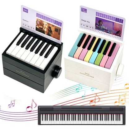 Singer Piano Calendar 2025 Playable Mini Piano Calendar Music Sheets Toy 15 Keys Piano Desk Calendar Gift for Fans