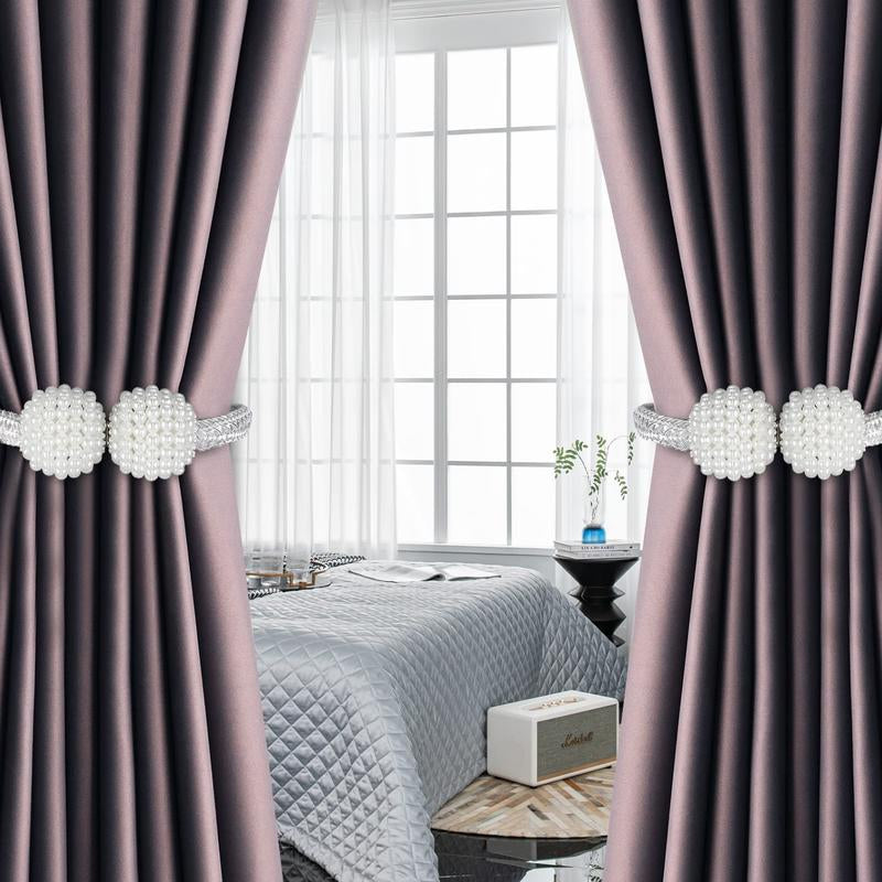 Magnetic Curtain Tiebacks 2 Pack,Classic European Curtain Holdbacks for Drapes,Used for Home and Office Decoration