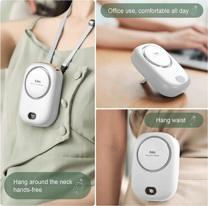 Portable Lazy Hanging Neck Fan Mini Cooling Fans Bladeless USB Rechargeable Sports Cooling Fan for Outdoor Sports Travel