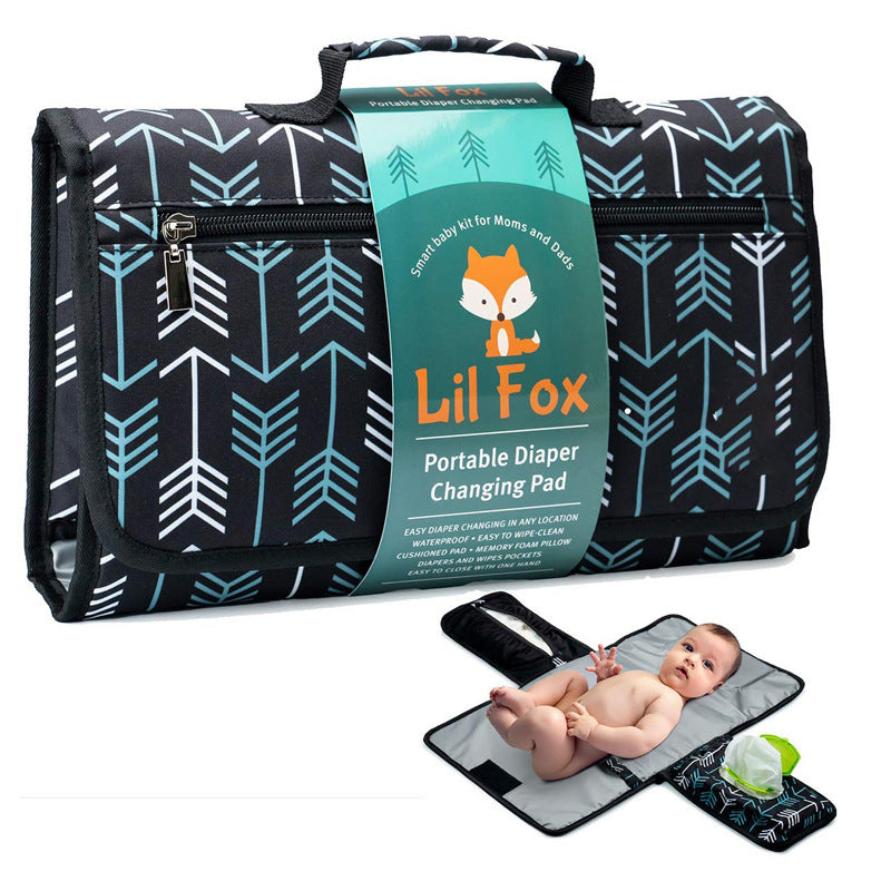 Oxford Black Portable Baby Changing Pad Appletree Kids Store