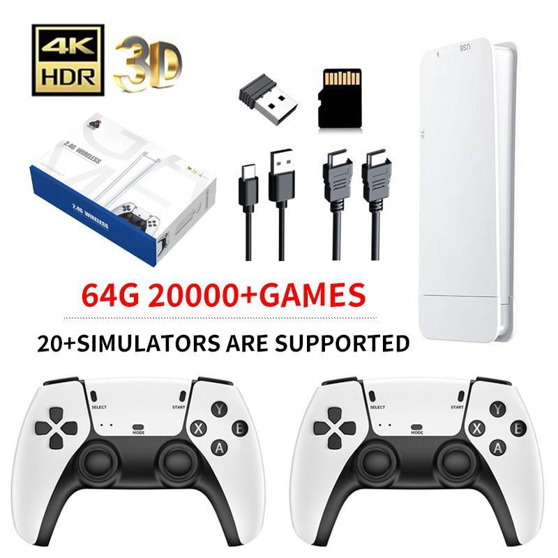 Upgraded Retro Game Stick with 20,000+ Games, 4K Wireless HDMI Output, Plug and Play, Support Including 20+ Emulators