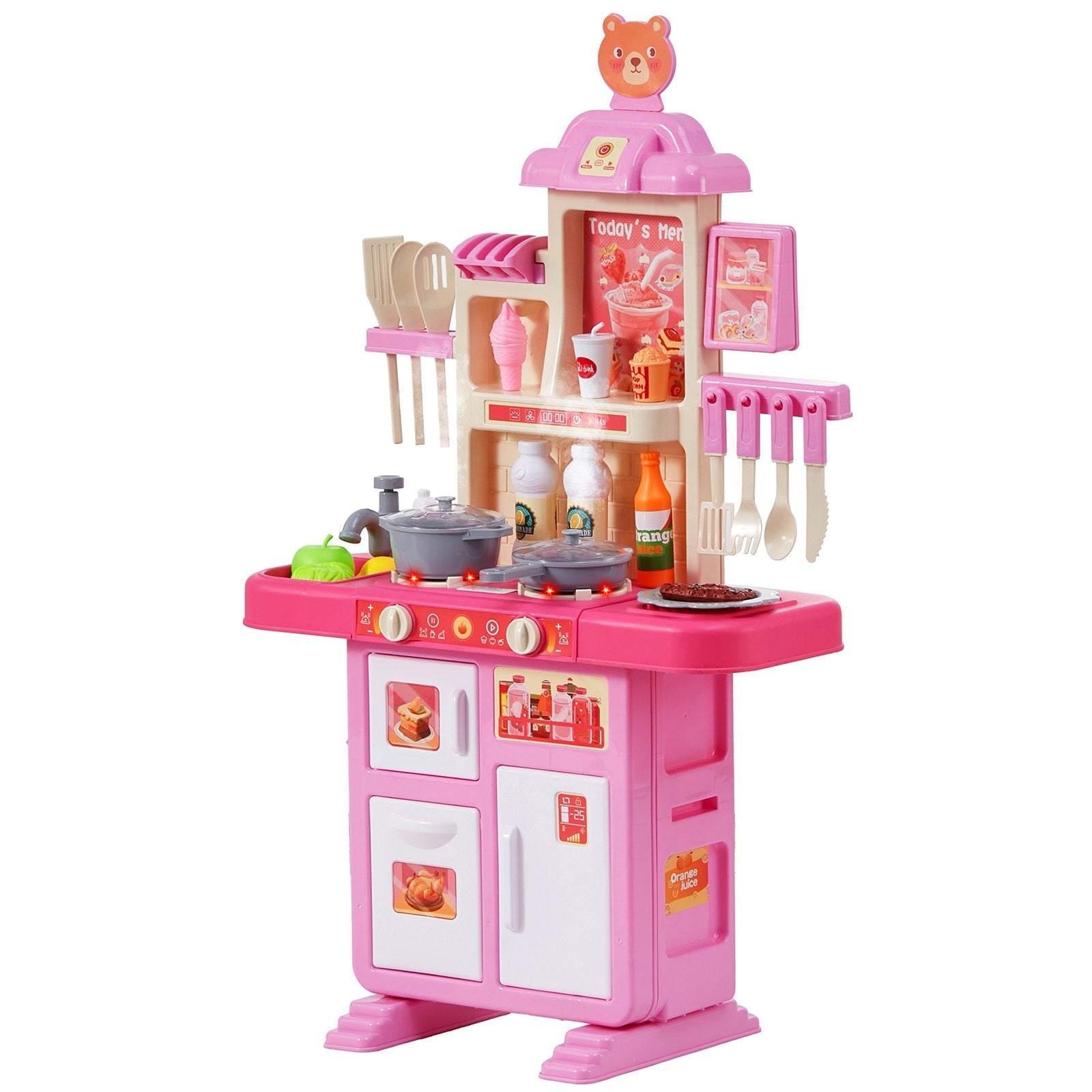 Christmas Gift VEVOR Kitchen Playset Kids Pretend Cooking Play Toy 48 Piece Accessories CJDropshipping