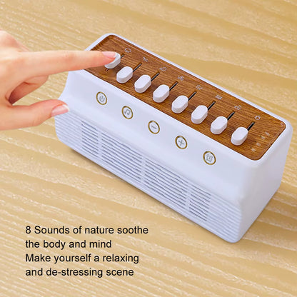 Portable White Noise Bluetooth Speaker Nature Sound Sleep Aid Music Box Wireless Stereo MP3 Music Player Support Timed Shutdown