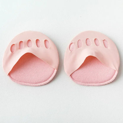 Forefoot Pads for Women High Heels Insoles for Feet Pain Care Five Toes Thin Breathable Ice Silk Invisible Socks Inserts 1Pair