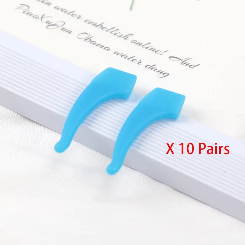 20PCS Silicone Anti-Slip Ear Grip Glasses Eyeglasses Leg Ear Hook Stopper Bracket Fastener Temple Tip Eyewear Holder Accessories
