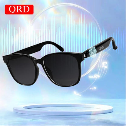 Smart Glasses, Multifunctional Anti-Blue Light Glasses, Touch Control Wireless Glasses for Women, Bluetooth-Compatible Smart Glasses for Men & Women, Stocking Fillers Electronic Gadgets Cyber Gift