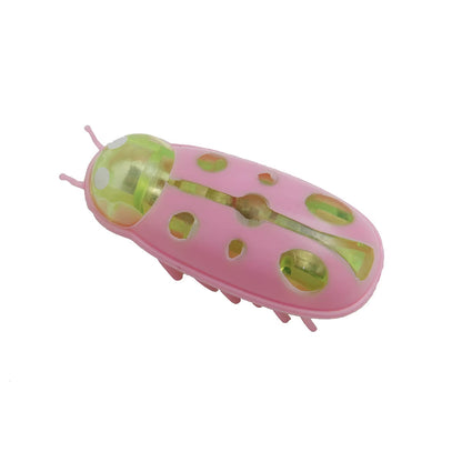 Pet Interactive Electric Bug Cat Escape Obstacle Automatic Flip Toy Battery Operated Vibration Pet Beetle Playing Toy