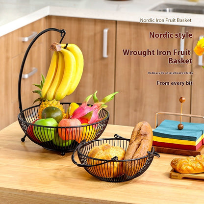 Nordic Portable Fruit Basket Double-layer Snack Storage Rack Detachable