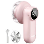 Coldsky Rechargeable Lint Shaver with Digital Display Fabric Shaver Sweater Shaver 3-Speeds with 6-Leaf Blades for Clothes Sofa