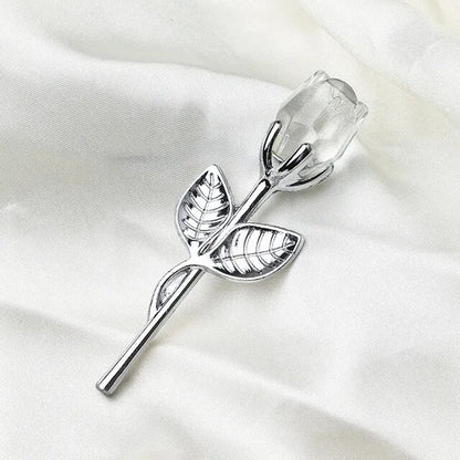 Valentines Day Gift Crystal Glass Rose Artificial Flower Silver Gold Rod Rose Flower for Girlfriend Wedding Gifts for Guest Shop1104358055 Store
