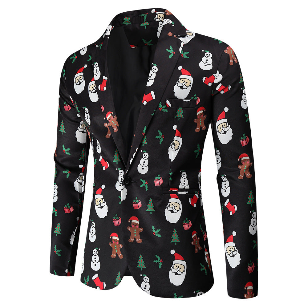 Christmas 3D Printed Suit For Men Handsome men&#39;s Clothing Store